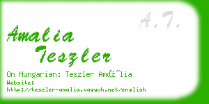 amalia teszler business card